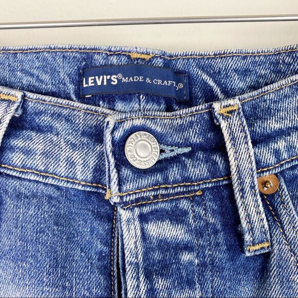 Levi's Made and Crafted Leather Embellished 501 Skinny Jeans - Picture 4 of 7